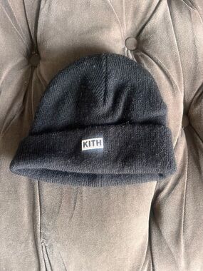 Kith Black Folded Cuff Knit Beanie